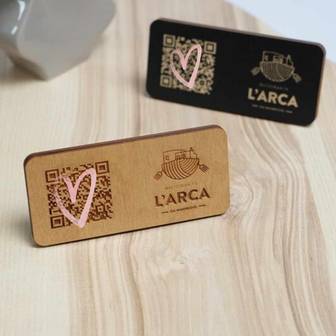 Custom Wooden QR Code Ordering Plaque, Creative Dining Sign for Couples and Best Friends as Unique Gifts