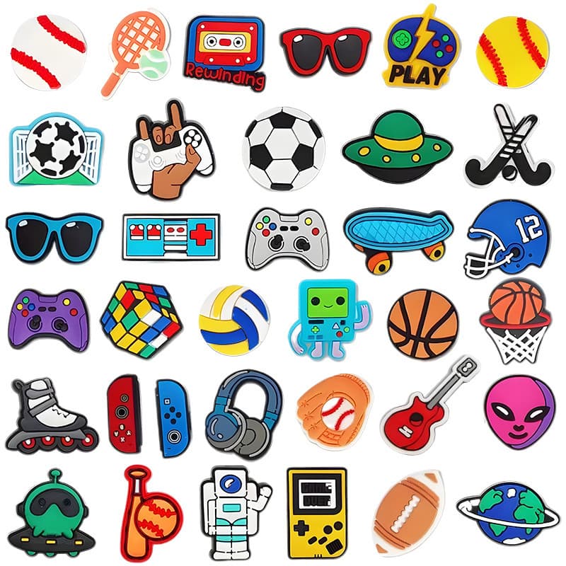 Cross-border Hot Selling Set Croc Shoe Charms Shoe Accessories Shoe Clips Shoe Decorations Croc Accessories