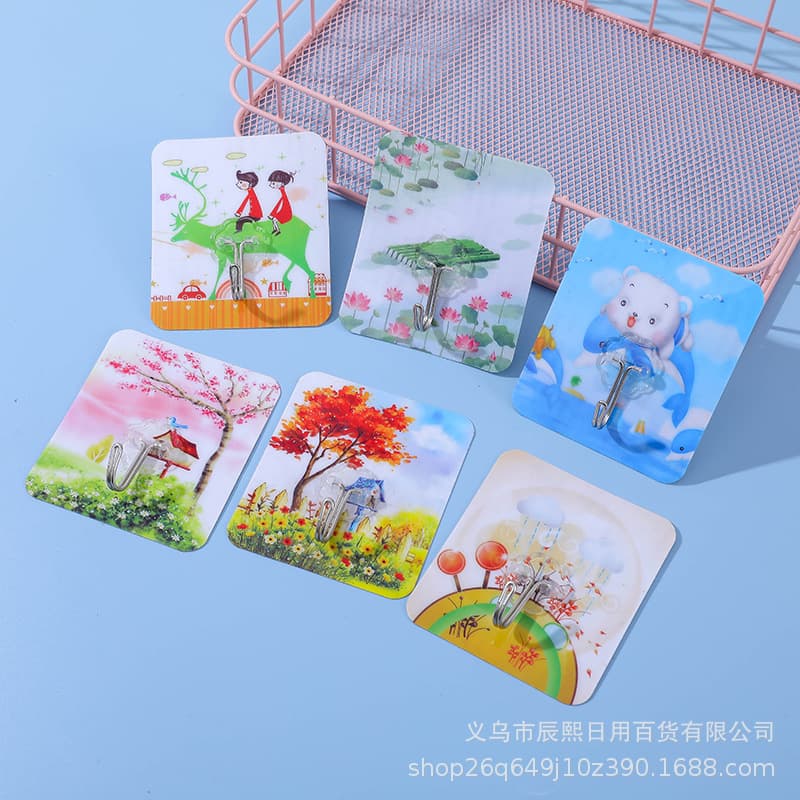 Seamless Adhesive Hook Wholesale Household Kitchen Wall Bathroom Strong Hook No-Nail Gadget Coat Hook