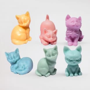 Mini Cat Aroma Candle Silicone Mold DIY Animal Plaster Resin Figurine Cat Candle Mold