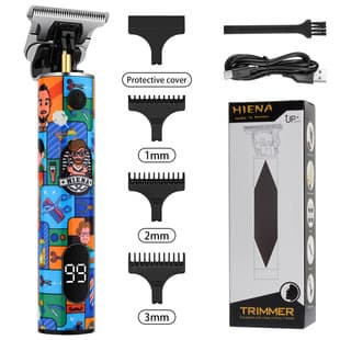 New Cross-Border Men's Portable Shaver Trimmer Hair Clipper Graffiti Electric