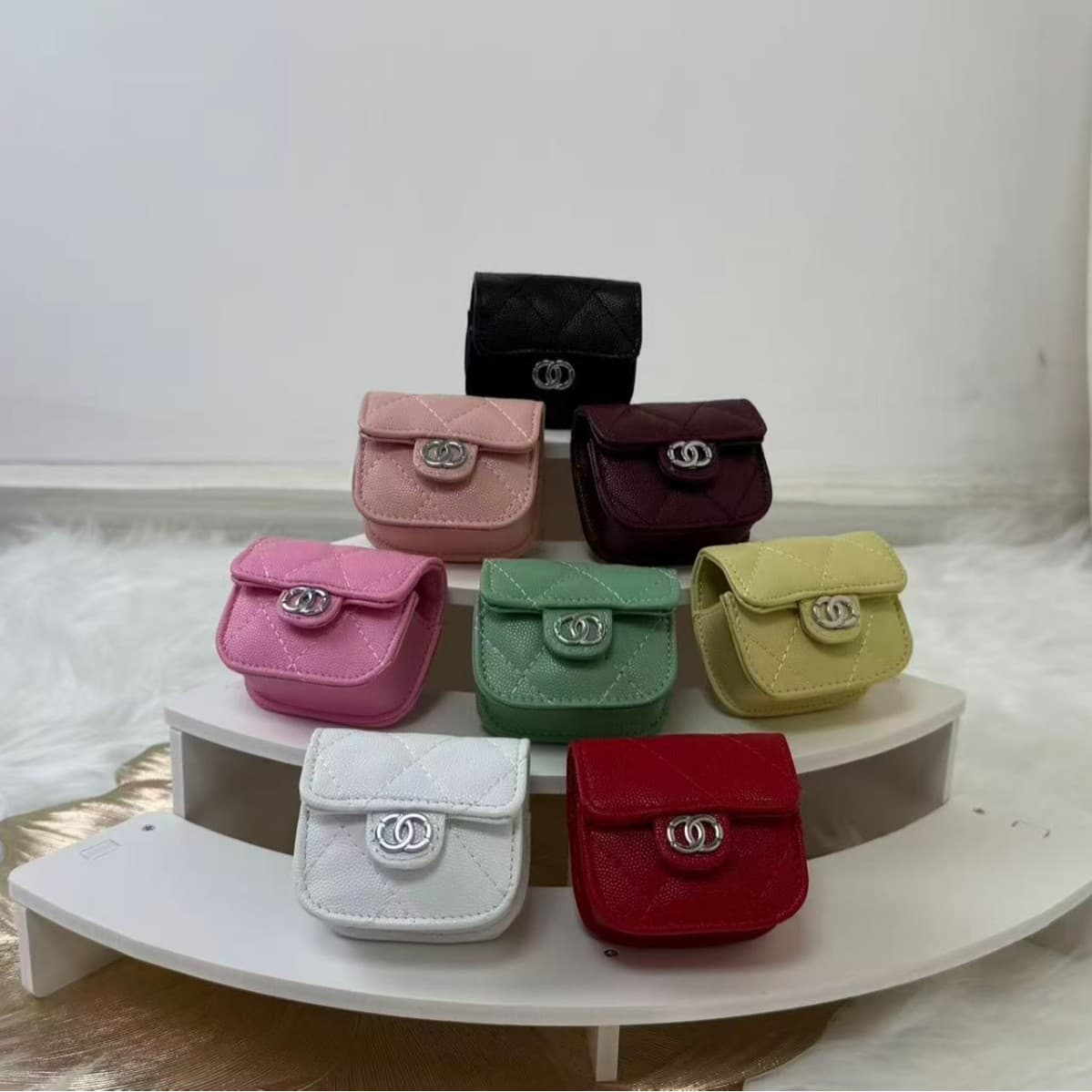 Mini Fragrance Earphone Bag Quilted Flap Bag Summer New Mini Pendant Bag Simple Coin Purse