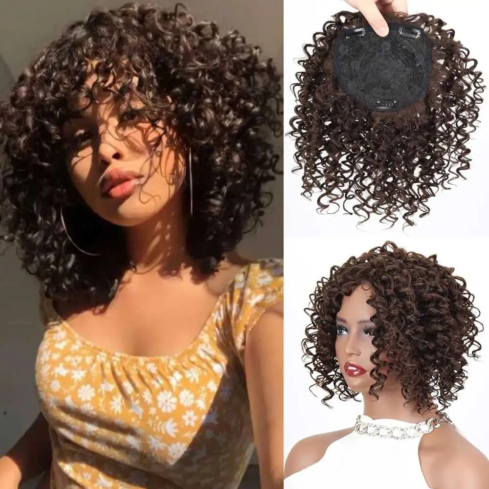 European and American Women's Wig African Small Curly High Temperature Silk Synthetic Fiber Wig