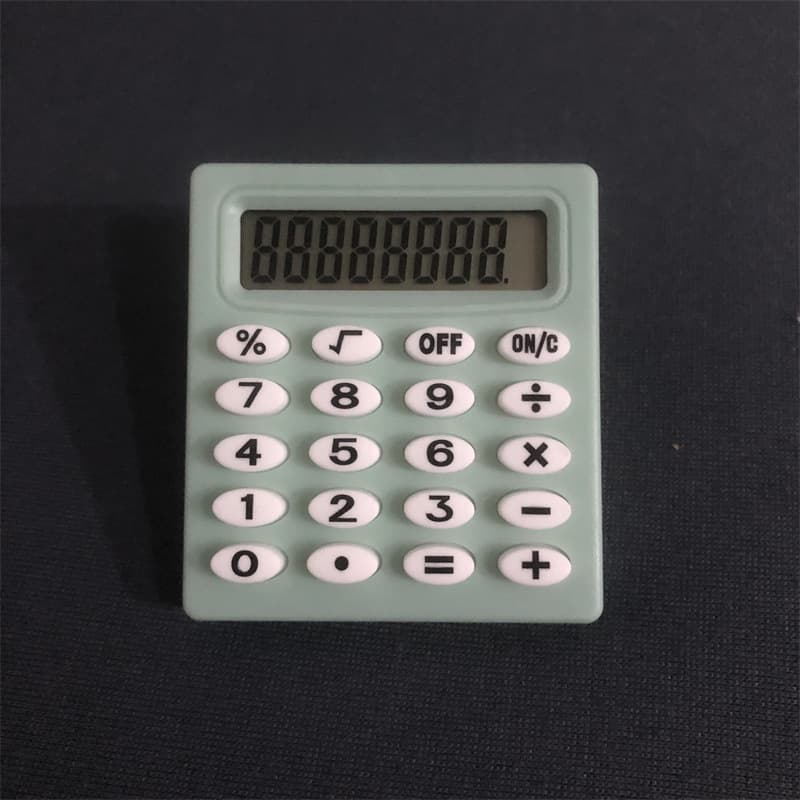 Small Square Pocket Cartoon Mini Calculator, Pocket-Sized Button Battery Calculator, Candy Color Portable Calculator