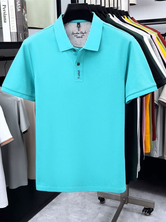 Tommy Ramen Luxury Pure Cotton Polo Shirt Men's Short Sleeve 2026 Summer New Business Casual Turn-down Collar T-Shirt
