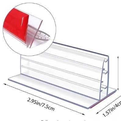 Factory direct supply PVC supermarket shelf label strips, soft-tooth clips, transparent price tag strips, adhesive pricing strips