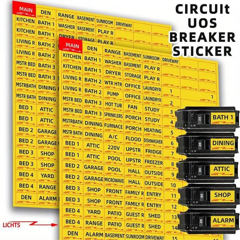 Amazon best-selling colored electrical box panel labels, circuit breaker directory classification identification marks, anti-mis-press stickers