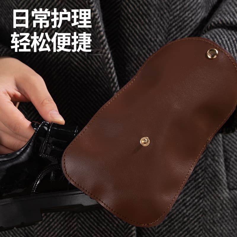 Shoe Polishing Glove - Clean, Dust, and Polish Leather Shoes, Soft Velvet Non-Scratch, Durable and Portable Storage