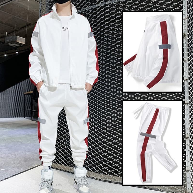 Men's Casual Sportswear Set Spring 2023 Youth Korean Style Two-Piece Large Size Trendy Polyester Fiber Long Sleeve Hoodie