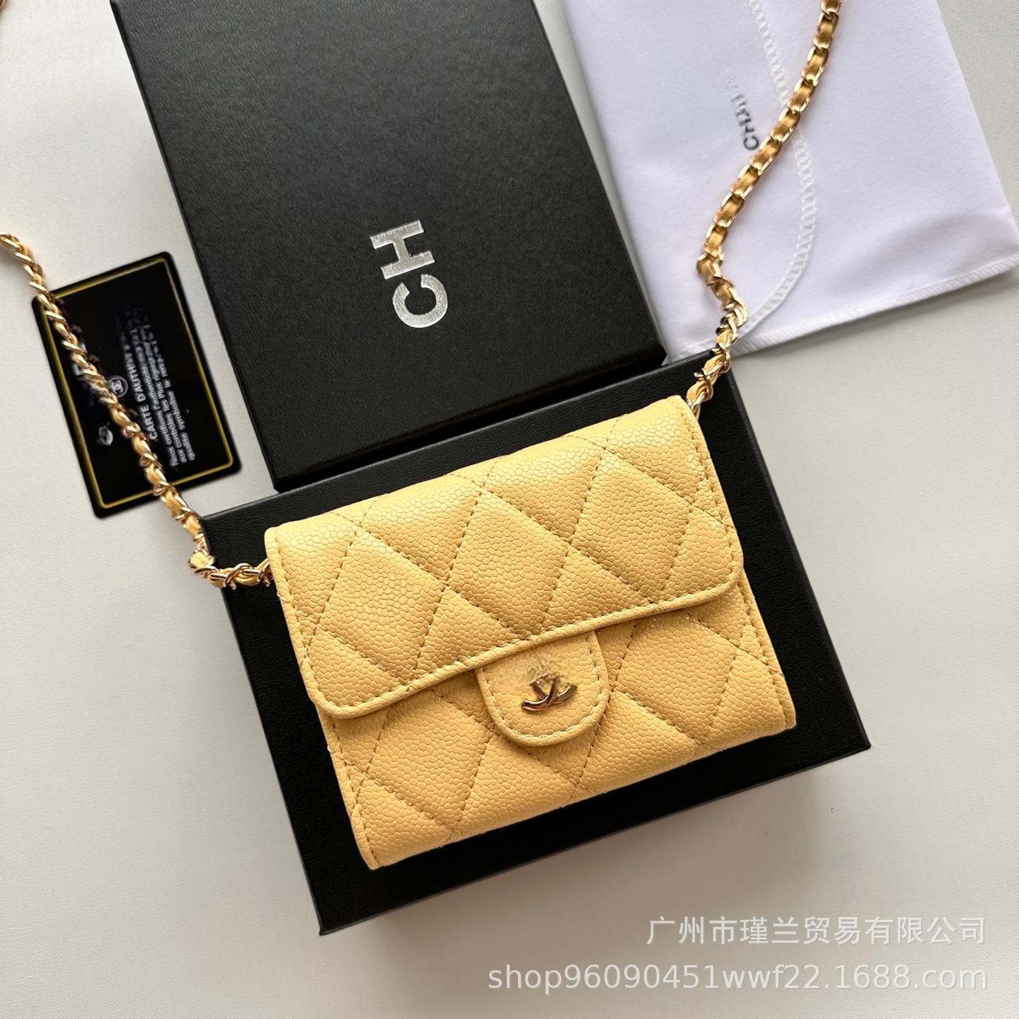 2025 New Chanel-style Diamond Quilted Chain Card Holder Women's Genuine Leather Mini Coin Purse Premium ID Card Wallet