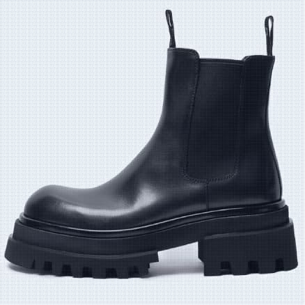 British Style Leather Chelsea Boots for Men, Slip-On Martin Boots, Thick Sole High-Top Versatile Ankle Boots, Motorcycle Workwear Shoes