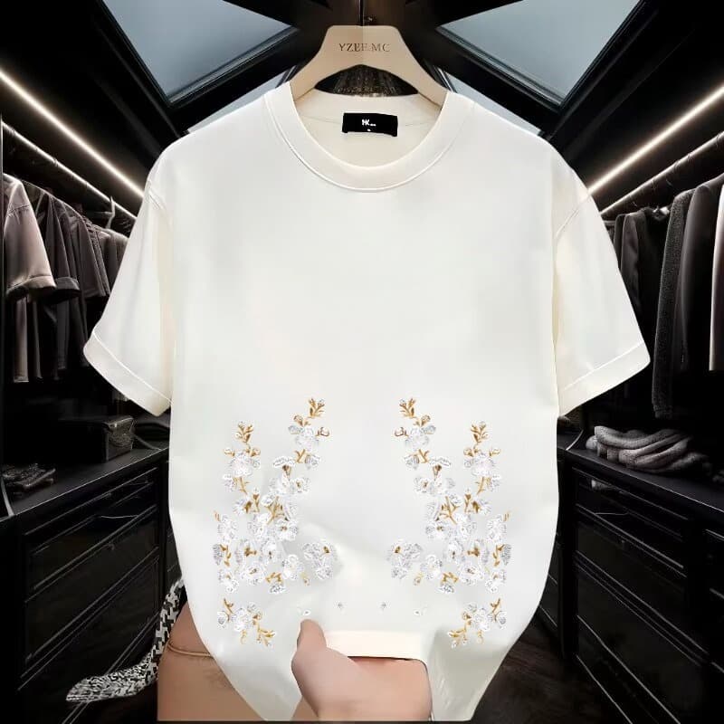 Summer American Rogue Cool Youth Short Sleeve T-Shirt Round Neck Men and Women Street Loose Top Heavyweight Trendy Brand Ins Top