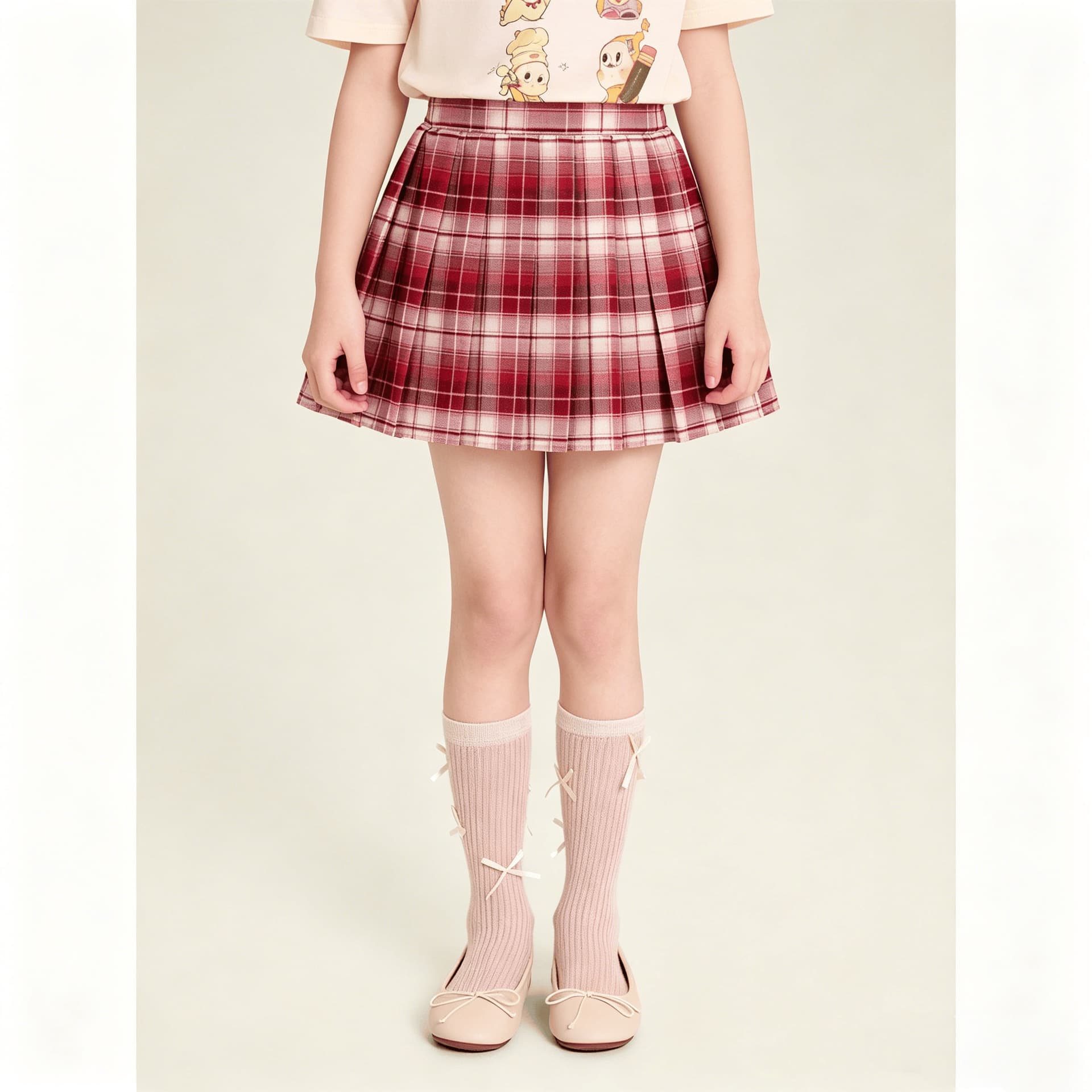 Girls' Plaid Skirt Children Spring 2026 School Style Pleated Skirt Spring Autumn Skirt Summer Short Skirt Fashion Versatile