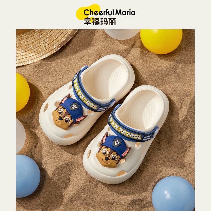Happy Mary Paw Patrol Crocs Unisex Summer Cartoon Closed-Toe Shoes Children's Sandals for Toddlers Outdoor Beach Wear