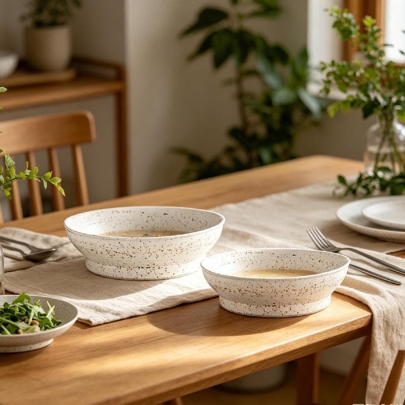 Japanese coarse pottery disc pasta plate retro deep plate soup plate salad plate creative dessert plate home thickened dish plate