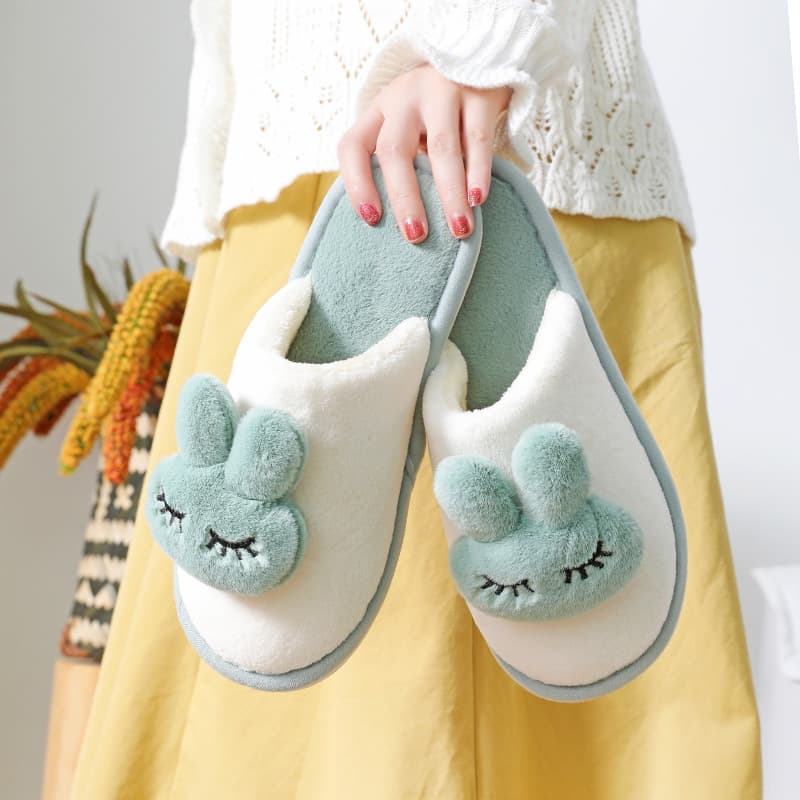 2025 Cotton Slippers Women Cute Winter Home Thick Sole Indoor Warm Couple Winter Home Autumn Winter Cartoon