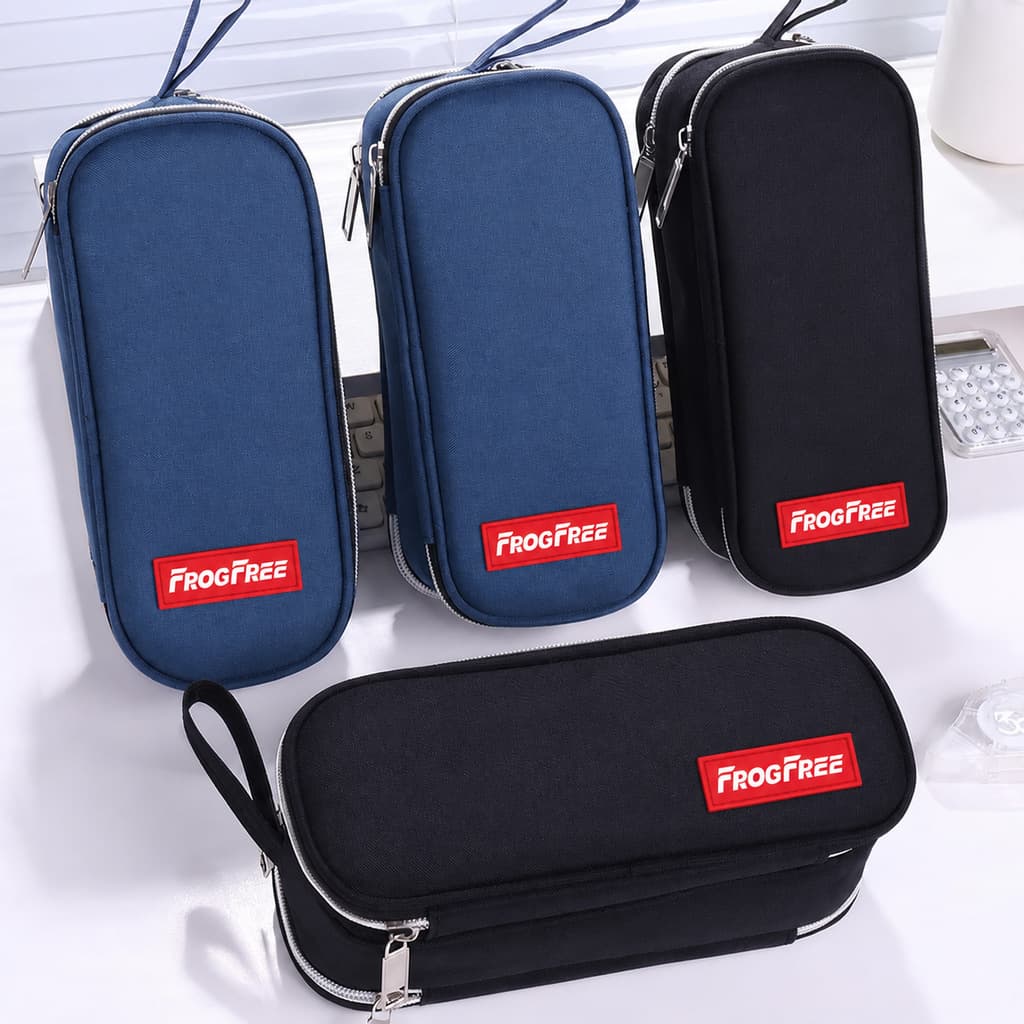 Cross-border Large Capacity Pencil Case Three-layer Zipper Foreign Trade Student Stationery Bag Multifunctional Pencil Pouch Cartoon Storage Pen Holder