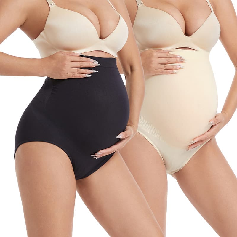 Cross-border EU Size Maternity Underwear Triangle High Waist Seamless Belly Support Early Mid Late Pregnancy Large Size Anti-exposure Bottoming Shorts