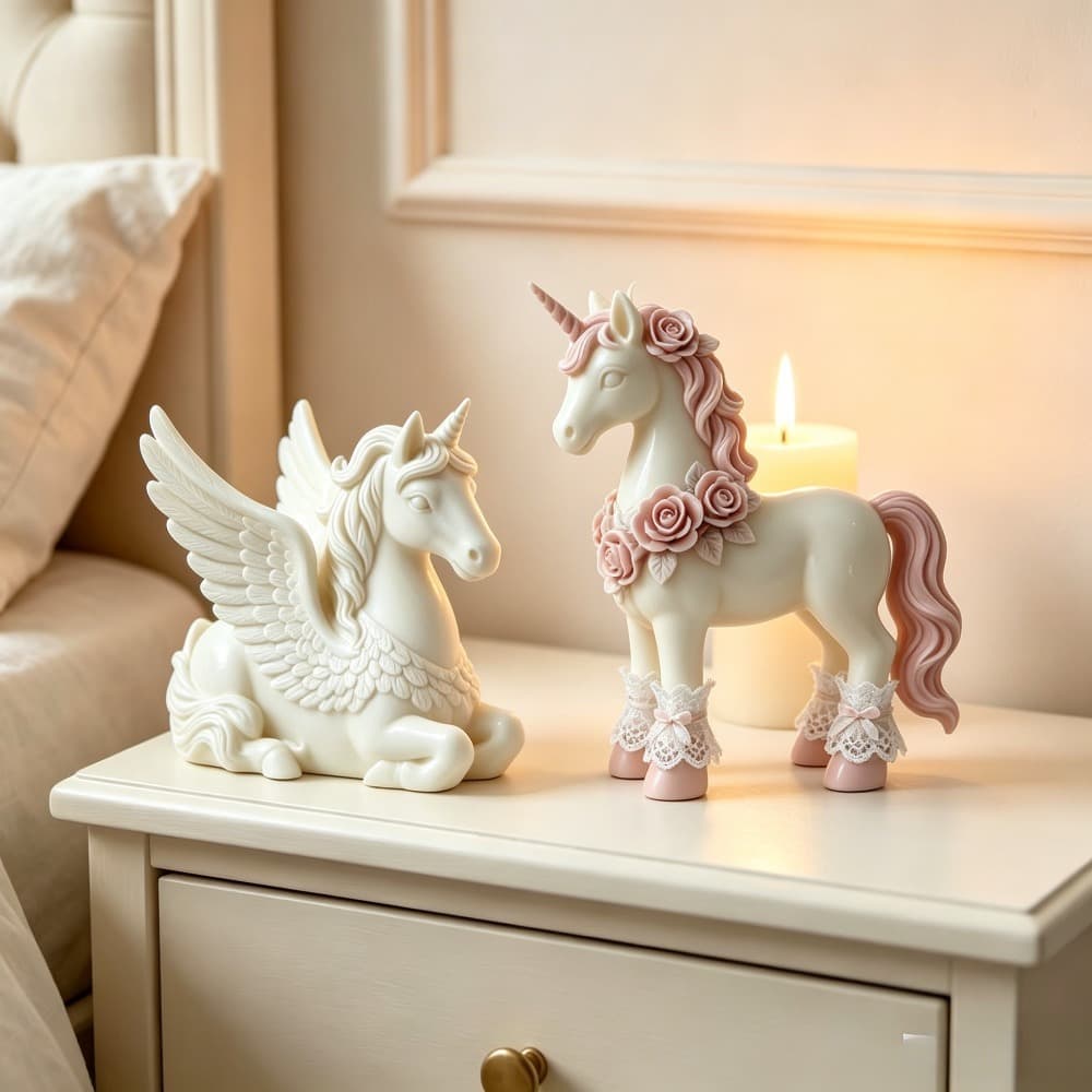 Three-dimensional rose unicorn pegasus silicone mold handmade scented candle plaster glue crafts mold