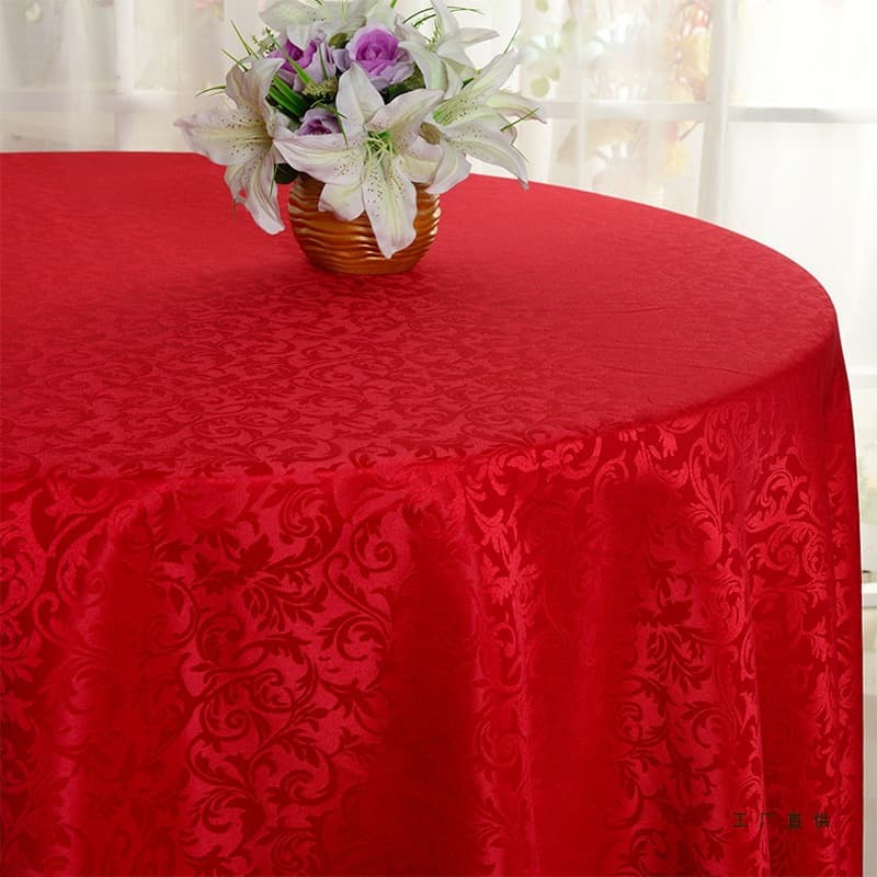 Hotel tablecloth wedding tablecloth bright red tablecloth for wedding banquet tablecloth engagement tablecloth festive round tablecloth
