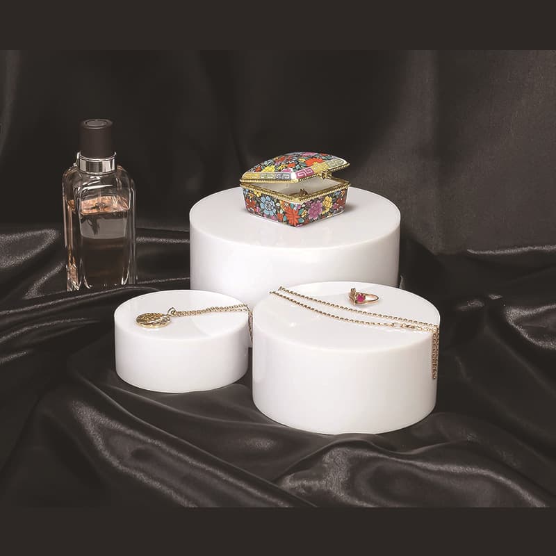 3 Sizes of Acrylic Round Cylindrical Display Risers Cake Dessert Display Stand Makeup Storage Box