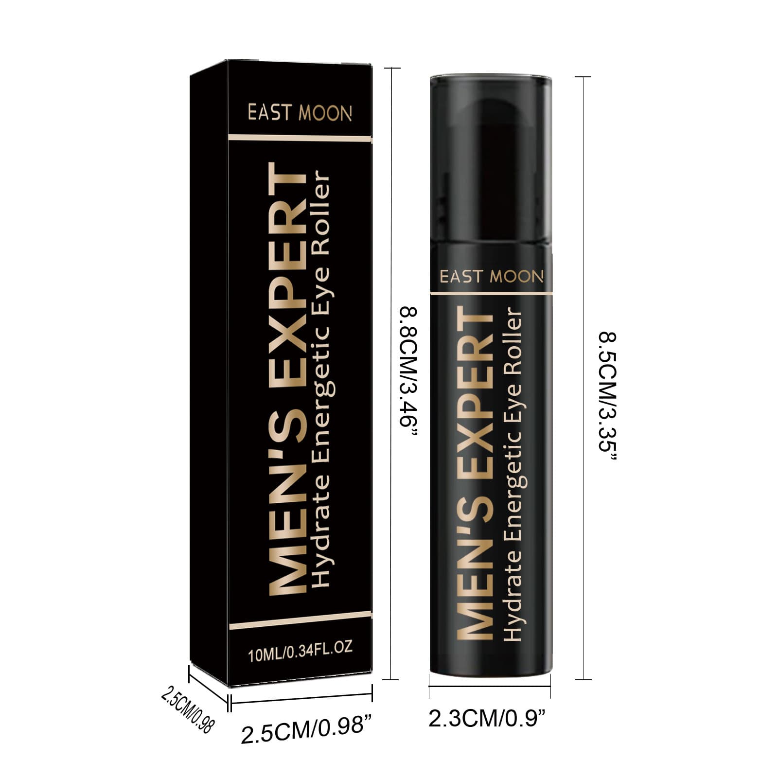 Cross-Border Hot Product Men's Hydrating Vitality Eye Roller for Diminishing Fine Lines, Dark Circles, Puffiness, and Eye Area Firming and Lifting