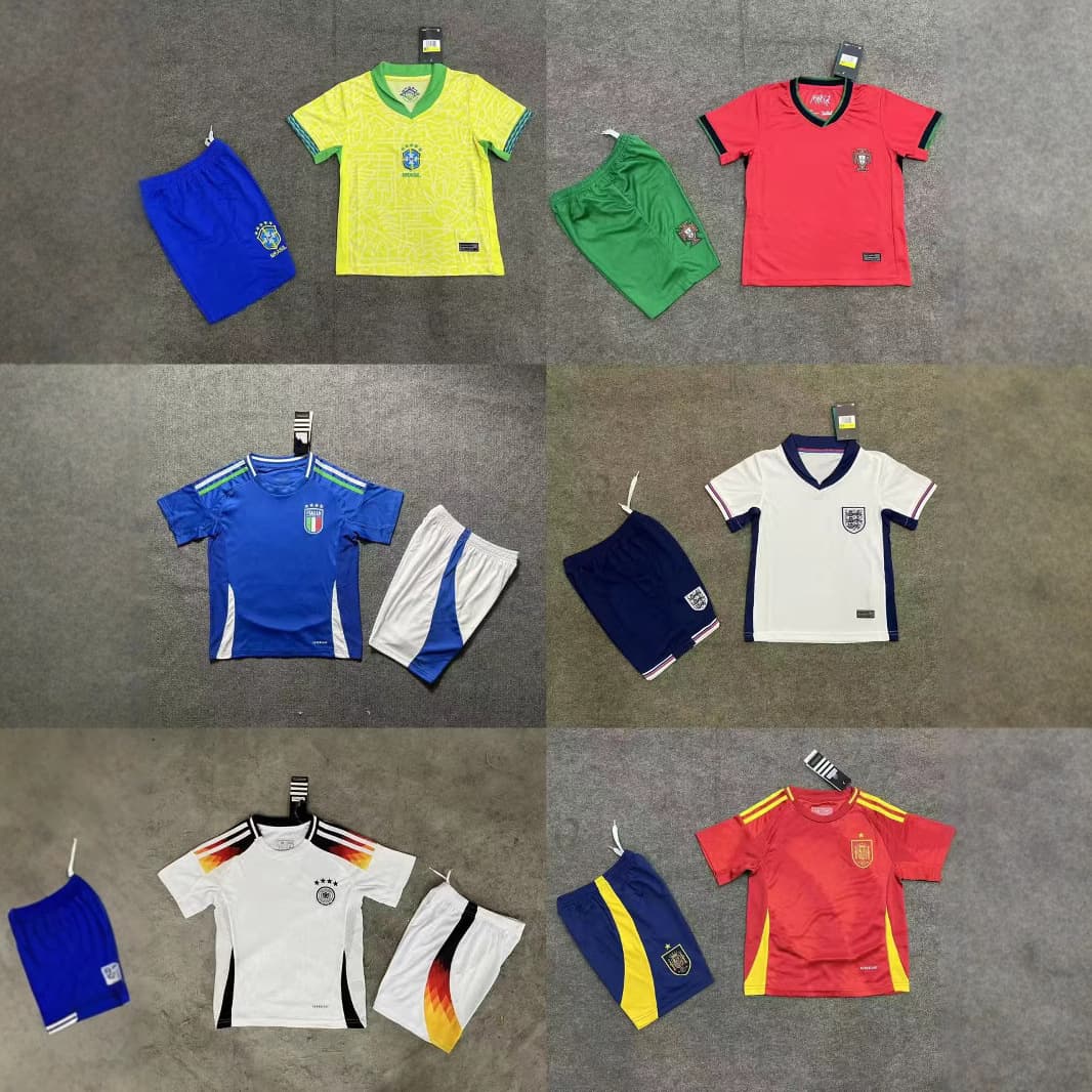 2425 European Cup Copa America National Team Home and Away Children's Football Sportswear Children's Clothing Argentina Germany Brazil