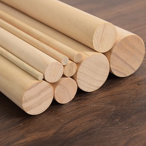 Manufacturer Custom Processing of Pine Wood Round Rods Wholesale for Broom Handles, Mop Handles, Flagpoles, Curtain Rods in Various Sizes
