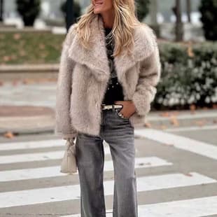 Fur Coat Large Notch Collar Faux Fur Warm Short Fox Fur Faux Fur Women's Cross-border Amazon European and American