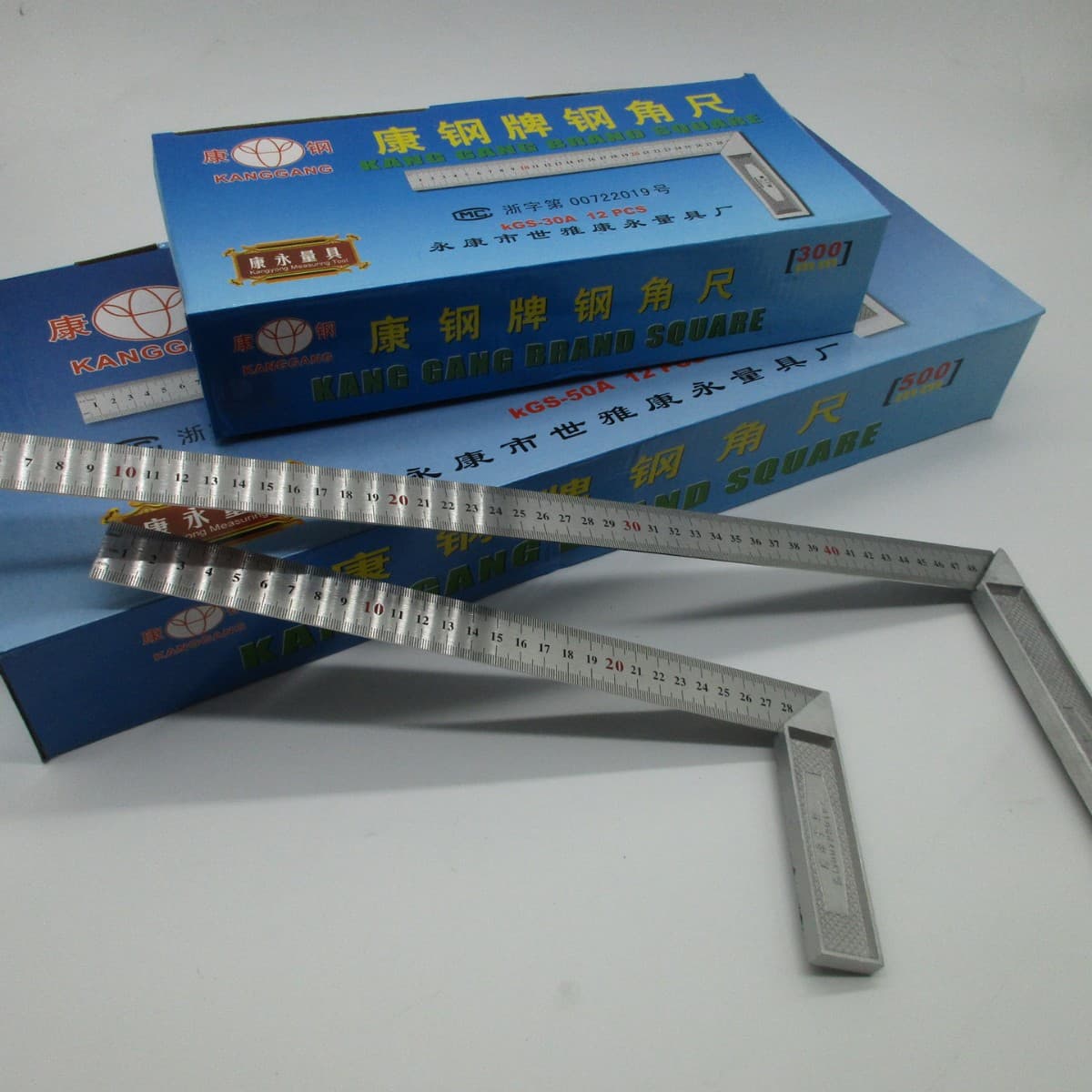 Wholesale Woodworking Measuring Tool 90 Degree Angle Ruler 30cm/50cm Alloy Steel Square Ruler Carpenter Square