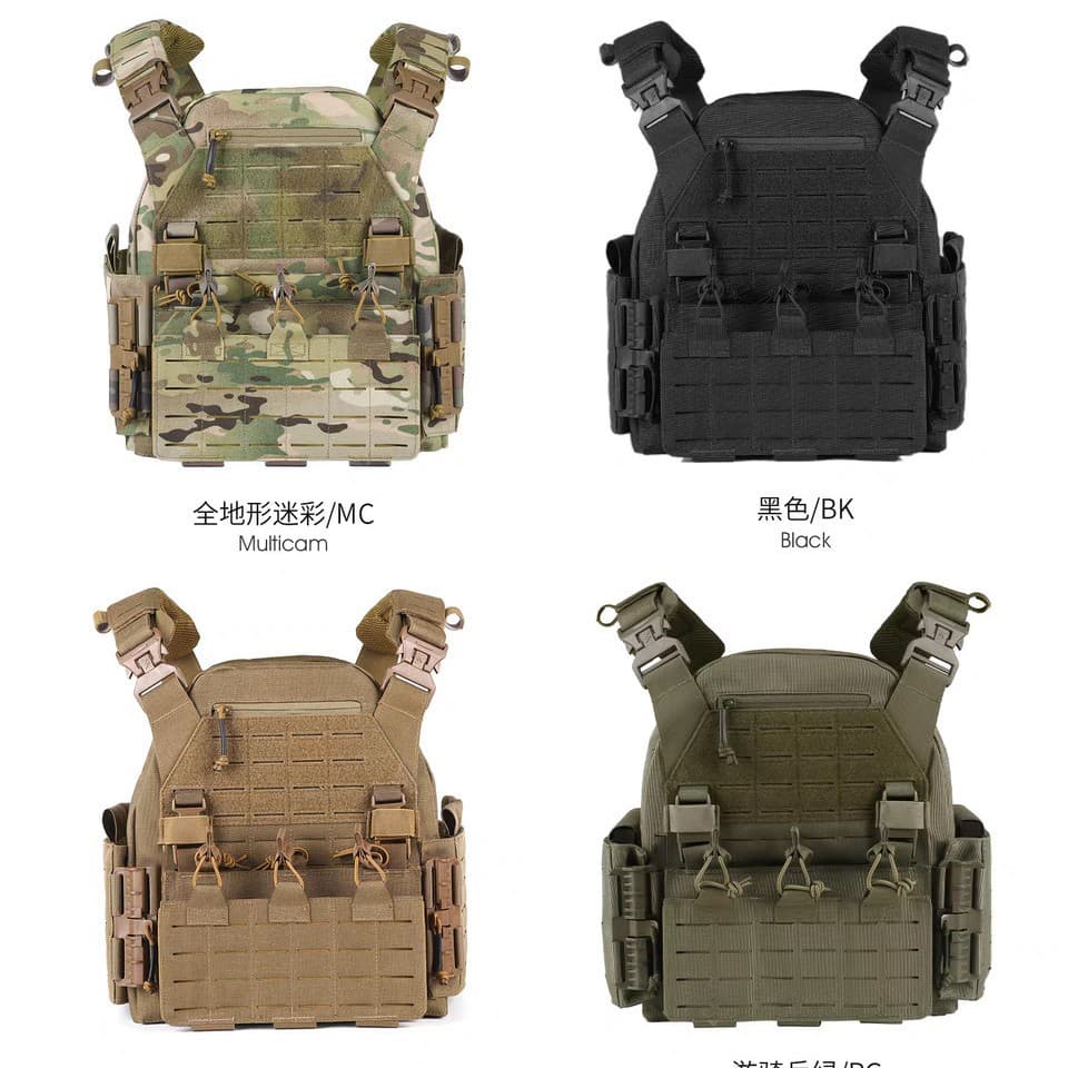 Quanforce All-Terrain MOLLE Expandable Tactical Vest Quick-Release Bulletproof Plate Carrier Tactical Vest All-Weather