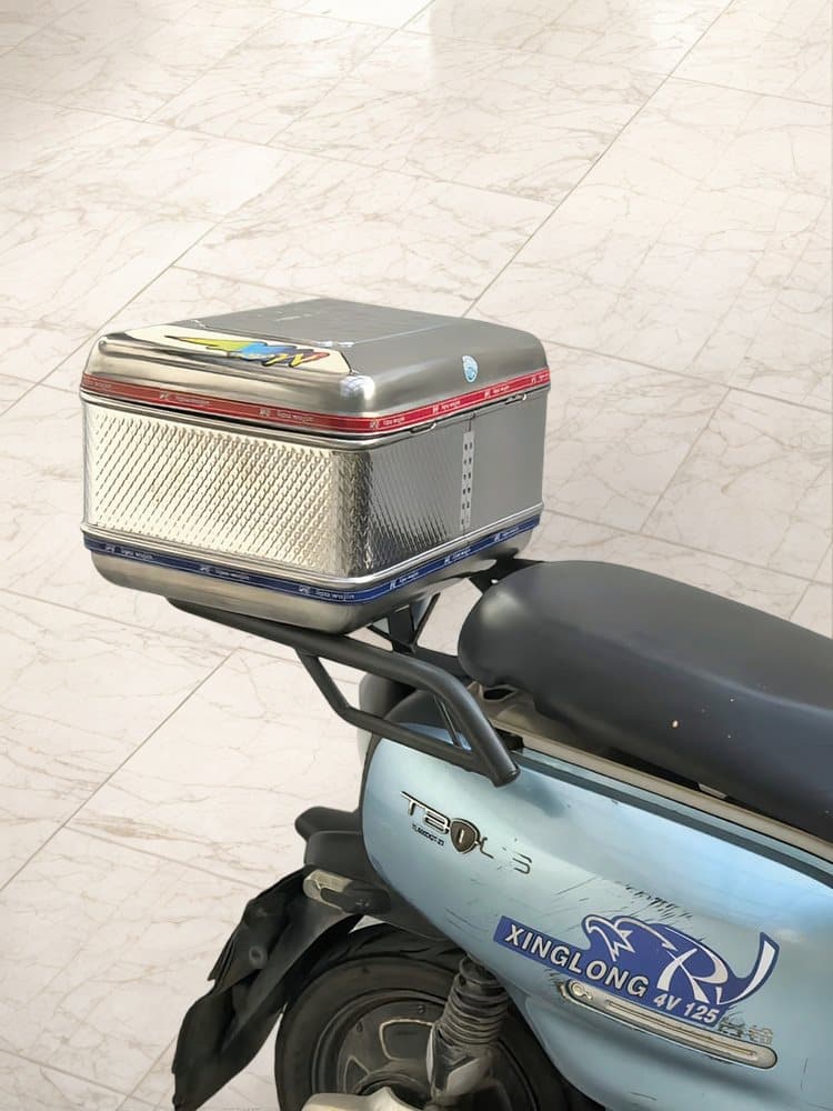 2025 New Model Motorcycle Side-Mounted Metal Tail Box Storage Box with Lock, Tool Box, Electric Vehicle Tail Bag Hanging Bag