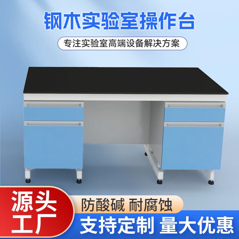 Laboratory Workbench Steel-Wood Lab Table All-Steel Balance Table Student Physics and Chemistry Operation Table Chemical Test Bench