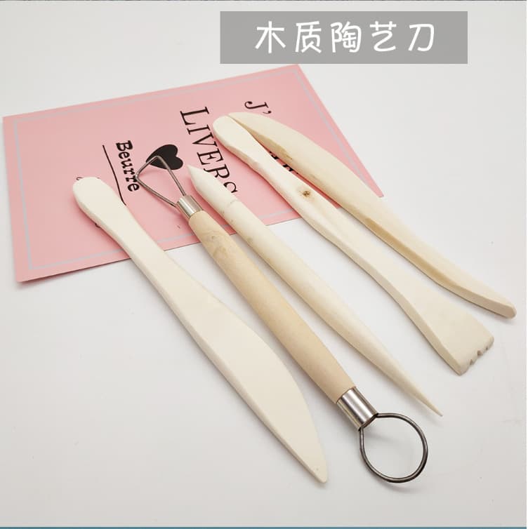 Clay Sculpture 5-Piece Set Handmade DIY Pottery Knife Soft Clay Sculpting Tool Clay Trimming 5-Piece Set Model Clay
