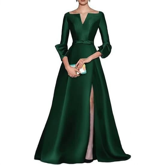 2026 new wedding dress satin long toast dress guest ladies sexy slit wedding mother dress