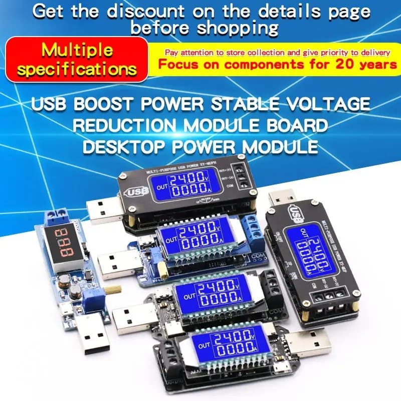 1PCS DC-DC USB Boost Power Supply Stabilized Step-Down Modul