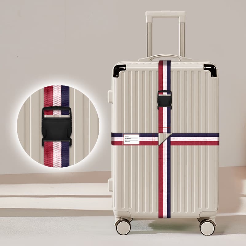 Cross-border TSA combination luggage strap, thickened wear-resistant anti-burst suitcase strap, telescopic case travel combination lock strap