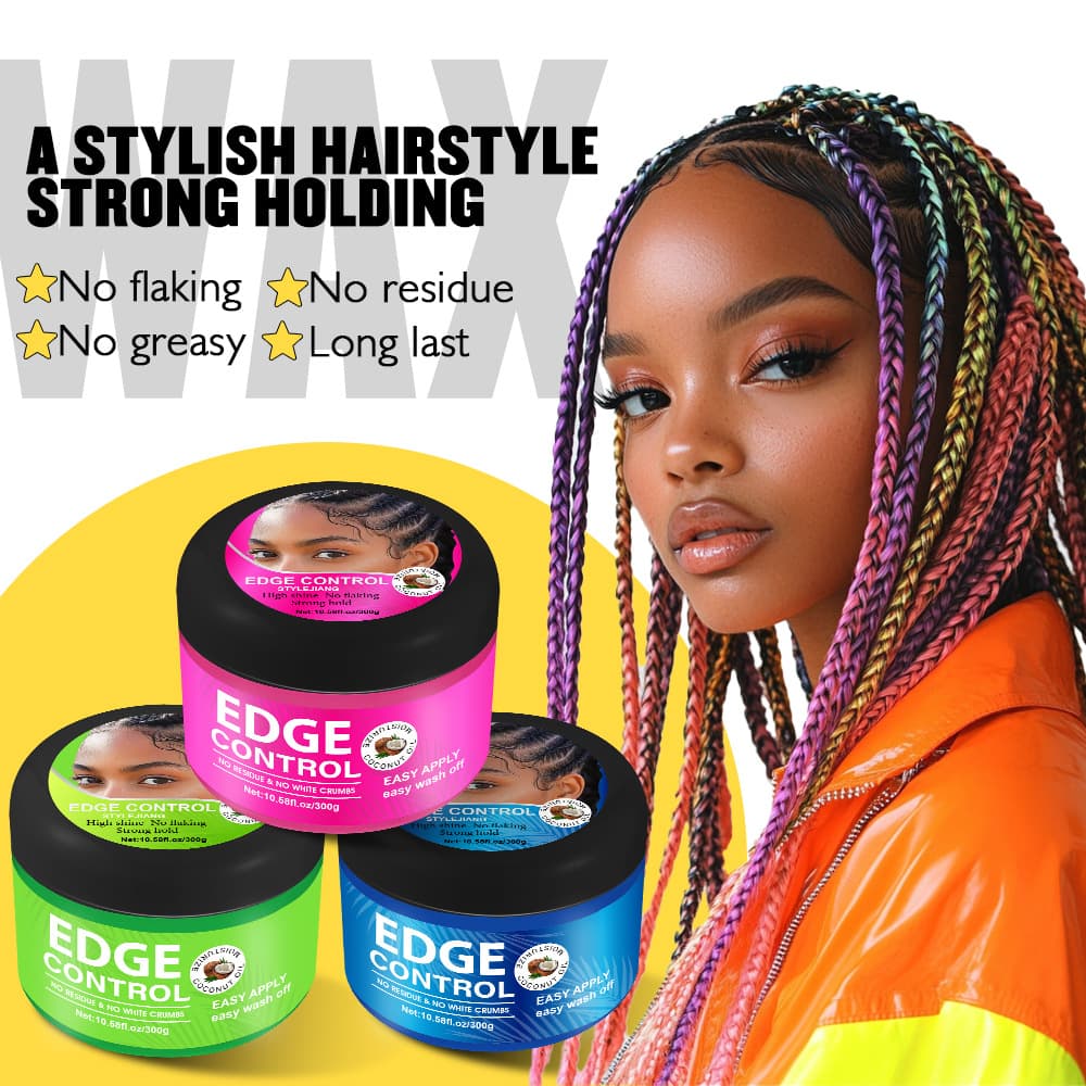 Styling Wax for Sideburns, No White Residue, Clay for Broken Hair, Moisturizing, Fresh, Black Styling Paste