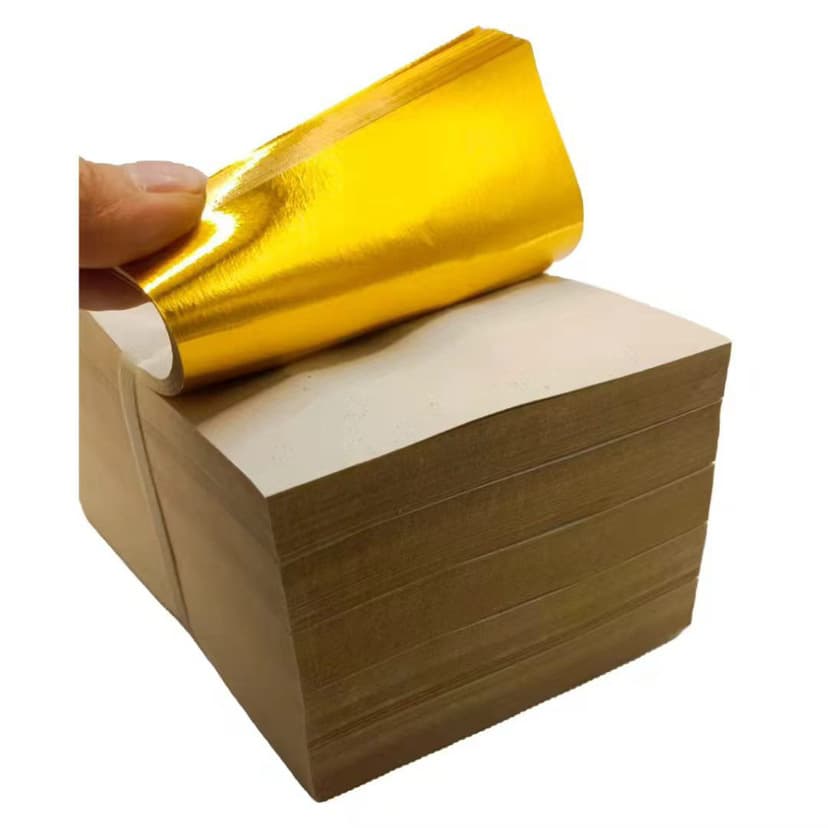 Large sheet handmade ingot paper folded lotus gold and silver foil joss paper, Qingming anniversary laminated red paper