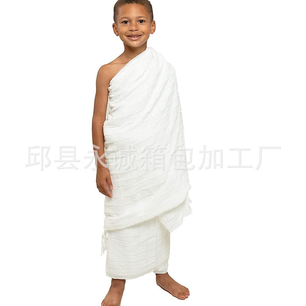 Wholesale Kids Ihram Towel Polyester Children's Hajj Pilgrimage White Ihram