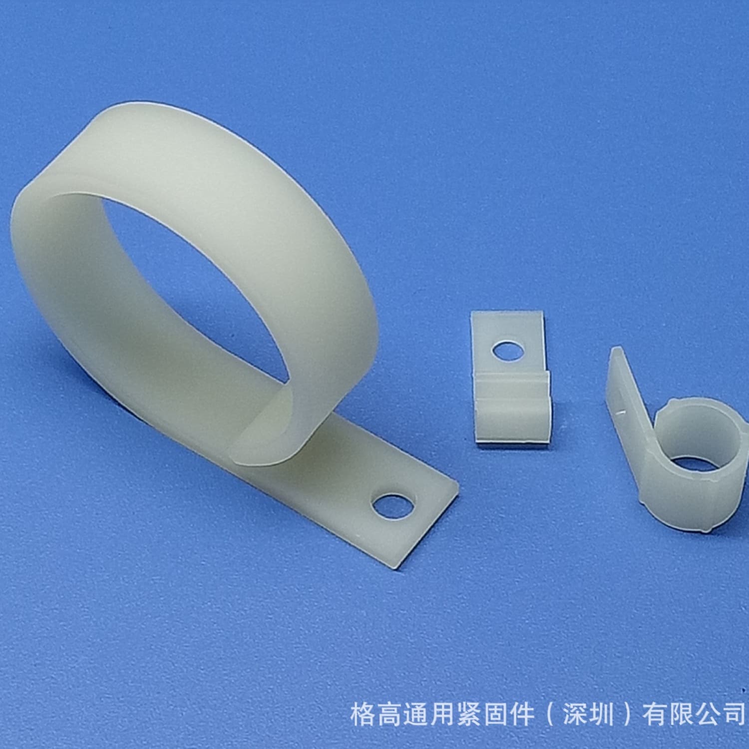 Nylon natural color environmentally friendly screw-fixed ring clip GWHC series, vehicle hook, screw-fixed wire buckle