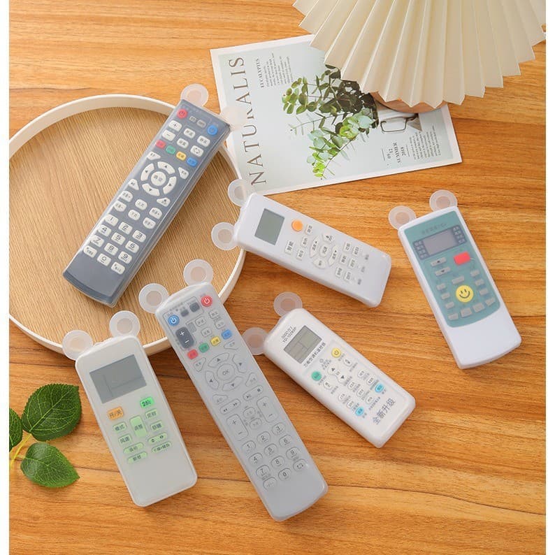 New bear with luminous transparent silicone remote control protective cover air conditioning TV remote control cover dust cover
