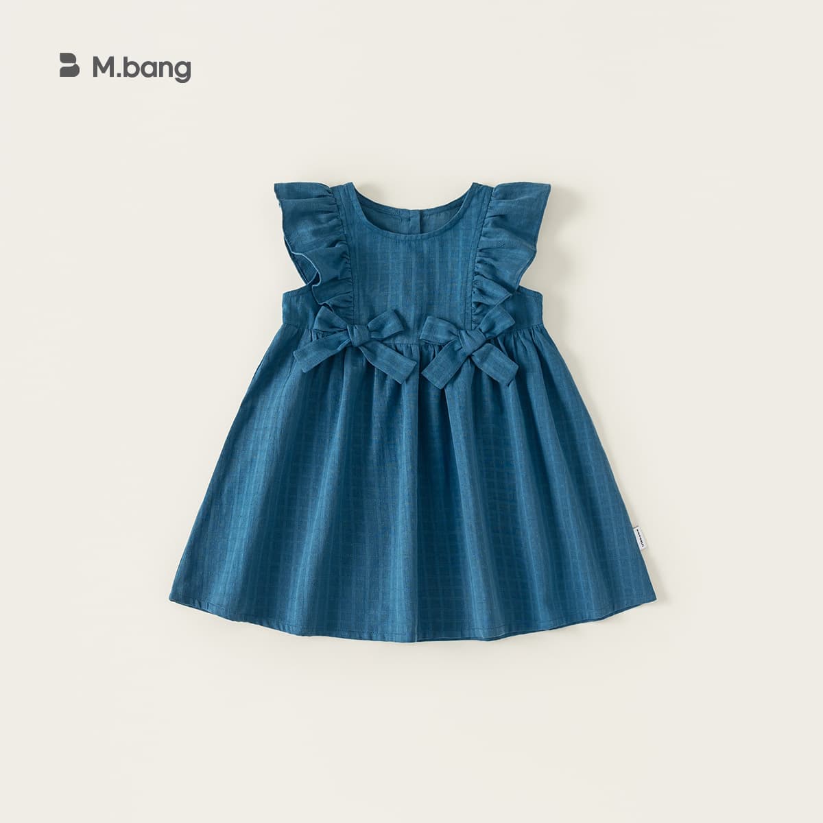 Bangxuan Kids' Girl Dress, Summer Thin Style with Small Butterfly Sleeves and Bow, Baby Princess Dress, Thin Toddler A-Line Skirt, Trendy