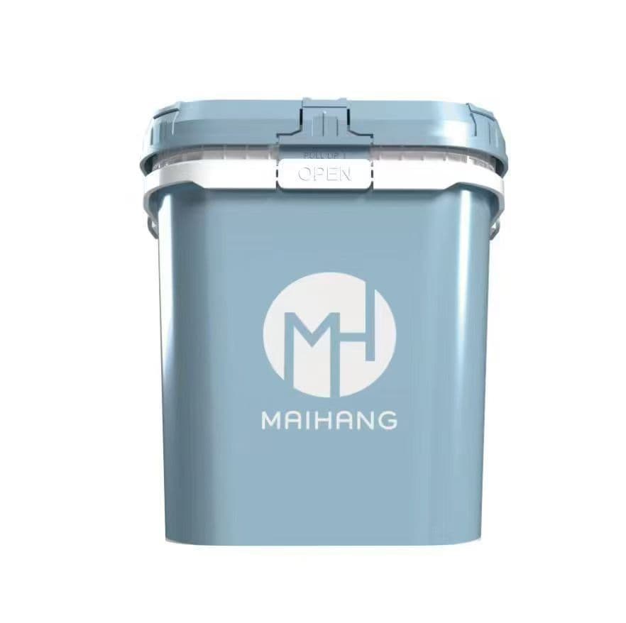 5L-20L Square Bucket Epoxy Color Sand Bucket Novel Appearance Easy Open Food Grade Plastic Packaging Bucket