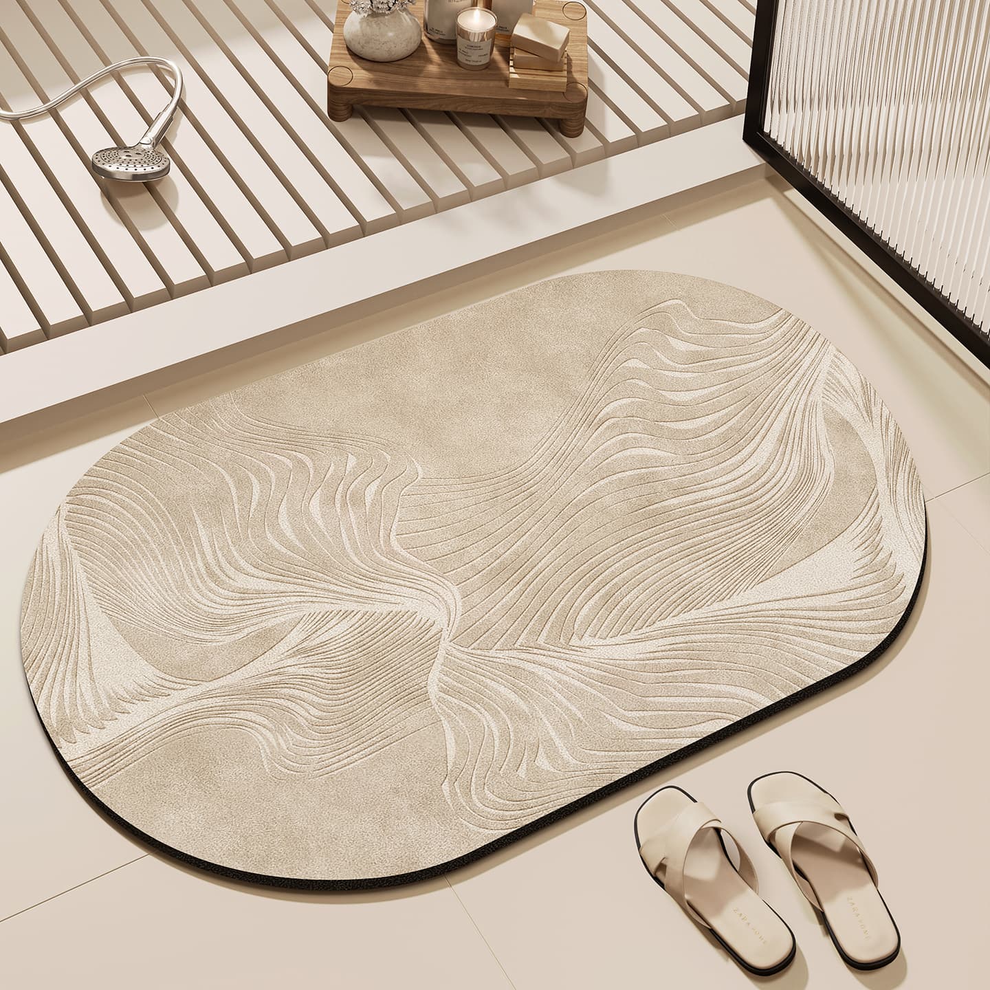 Nordic bathroom quick-drying floor mats, diatom mud floor mats, bathroom absorbent carpets, entrance mats, hot-selling mats