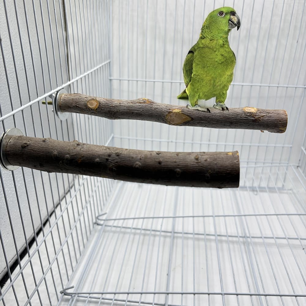Bird Supplies Parrot Toys Bird Cage Accessories Natural Apple Wood Log Stand Pole Claw Grinding Stick Chewing Stick Stand