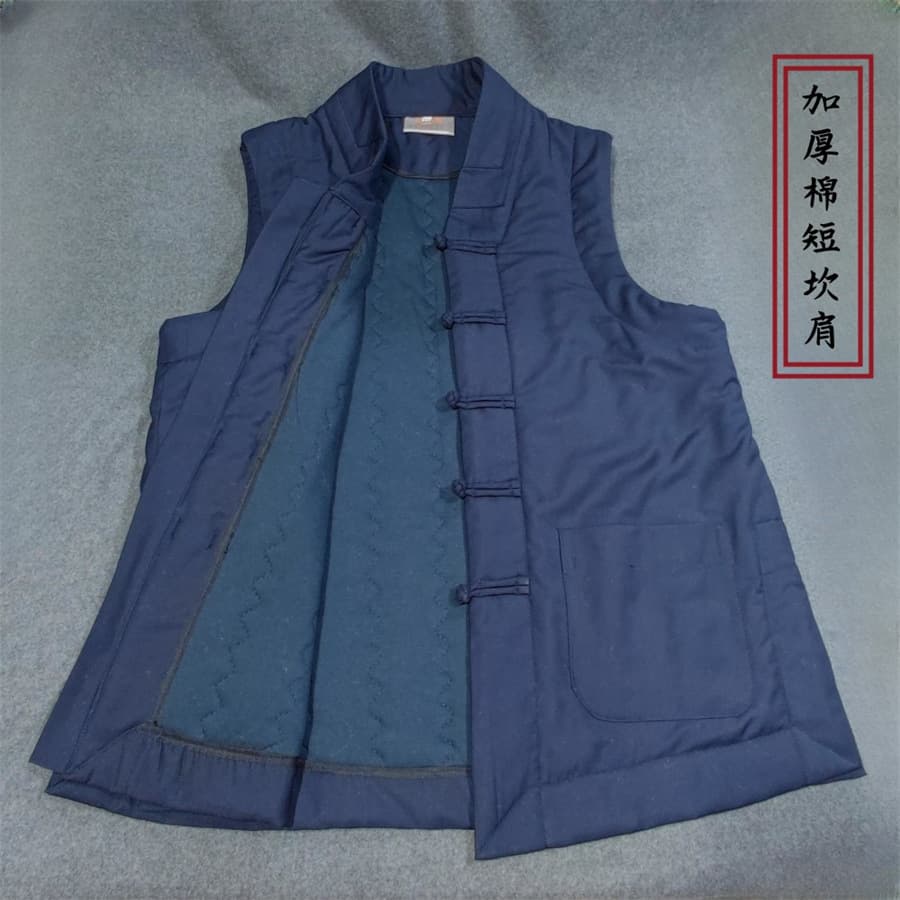 Factory Direct Supply Winter Taoist Clothing Unisex Fleece Vest Taoist Robe Short Vest Tai Chi Suit Warm