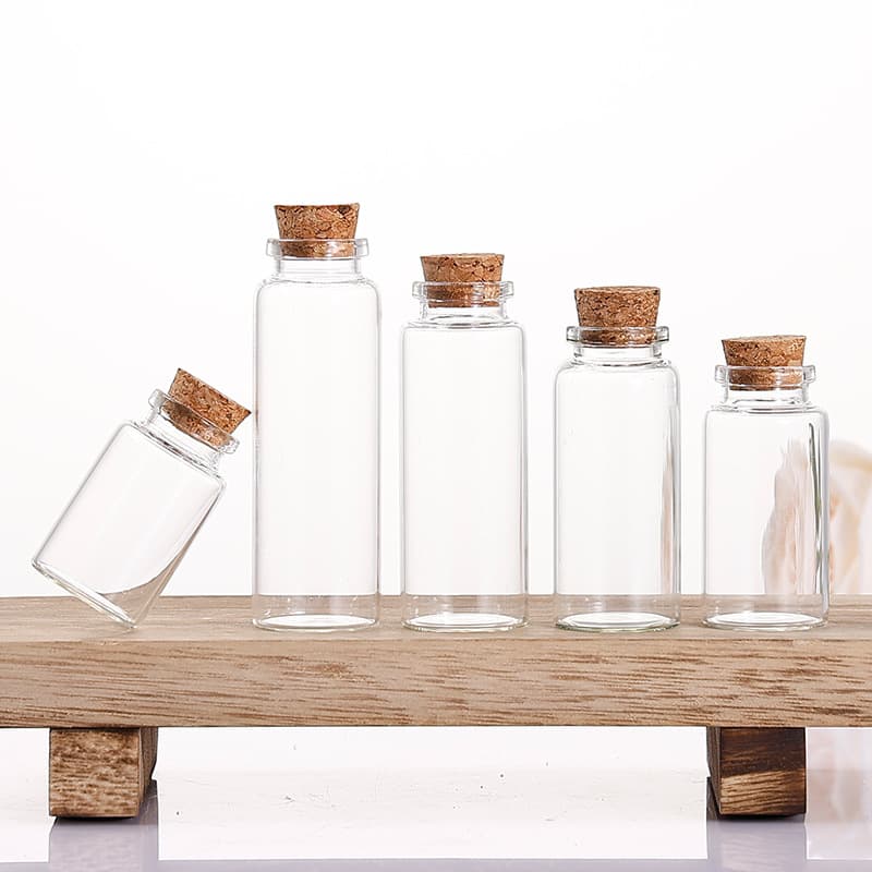 Wholesale 30mm Cork Stopper Glass Bottles for Agarwood Pill Bottles, Wish Bottles, Drift Bottles, Flower Tea Bottles, Candy Bottles