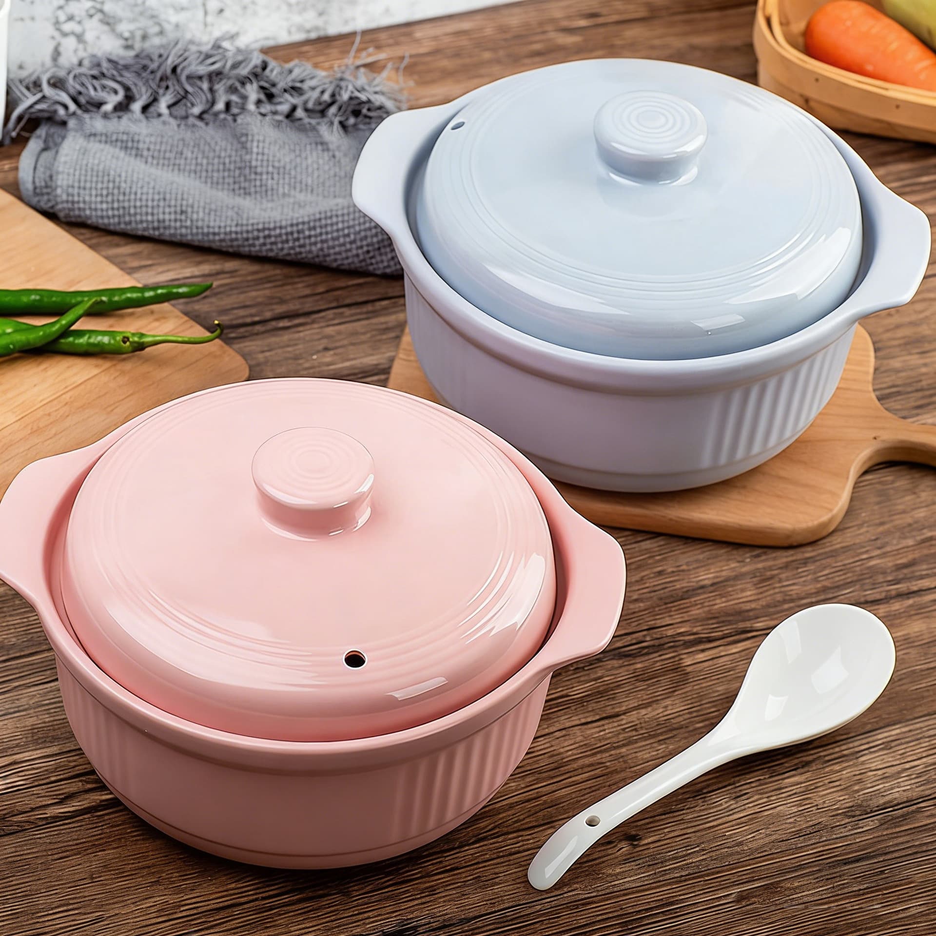 High-Temperature Resistant Ceramic Stew Pot, Japanese-Style Household Soup Pot, Direct Fire Cooking, Large Capacity Ceramic Pot, Stone Pot