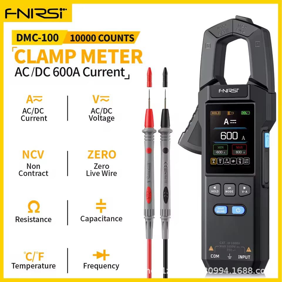 DMC-100 Clamp Meter 10000 Counts AC/DC Current Ammeter